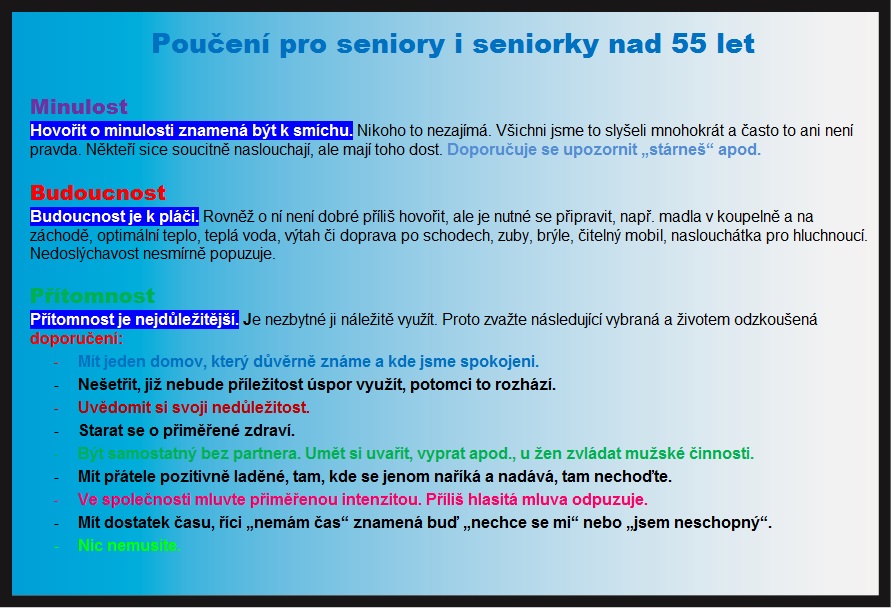 slova k zamyšlení a někdy s nadhledem