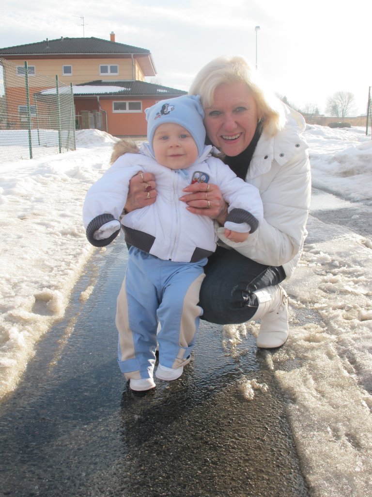S Matyáškem na procházce leden 2011