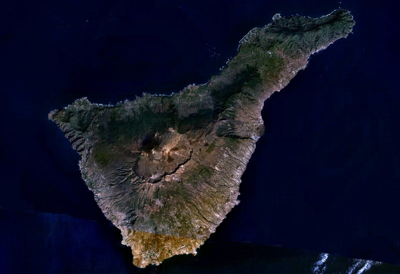 Tenerife ze satelitu