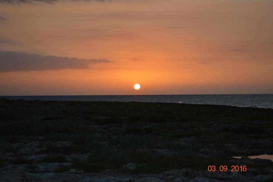 západ slunce na Kubě