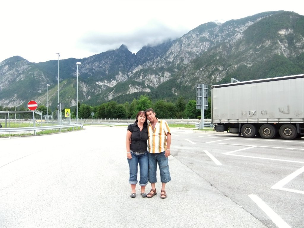 zastávka v Alpách