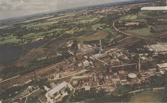 letecký pohled na důl ČSA Karviná
