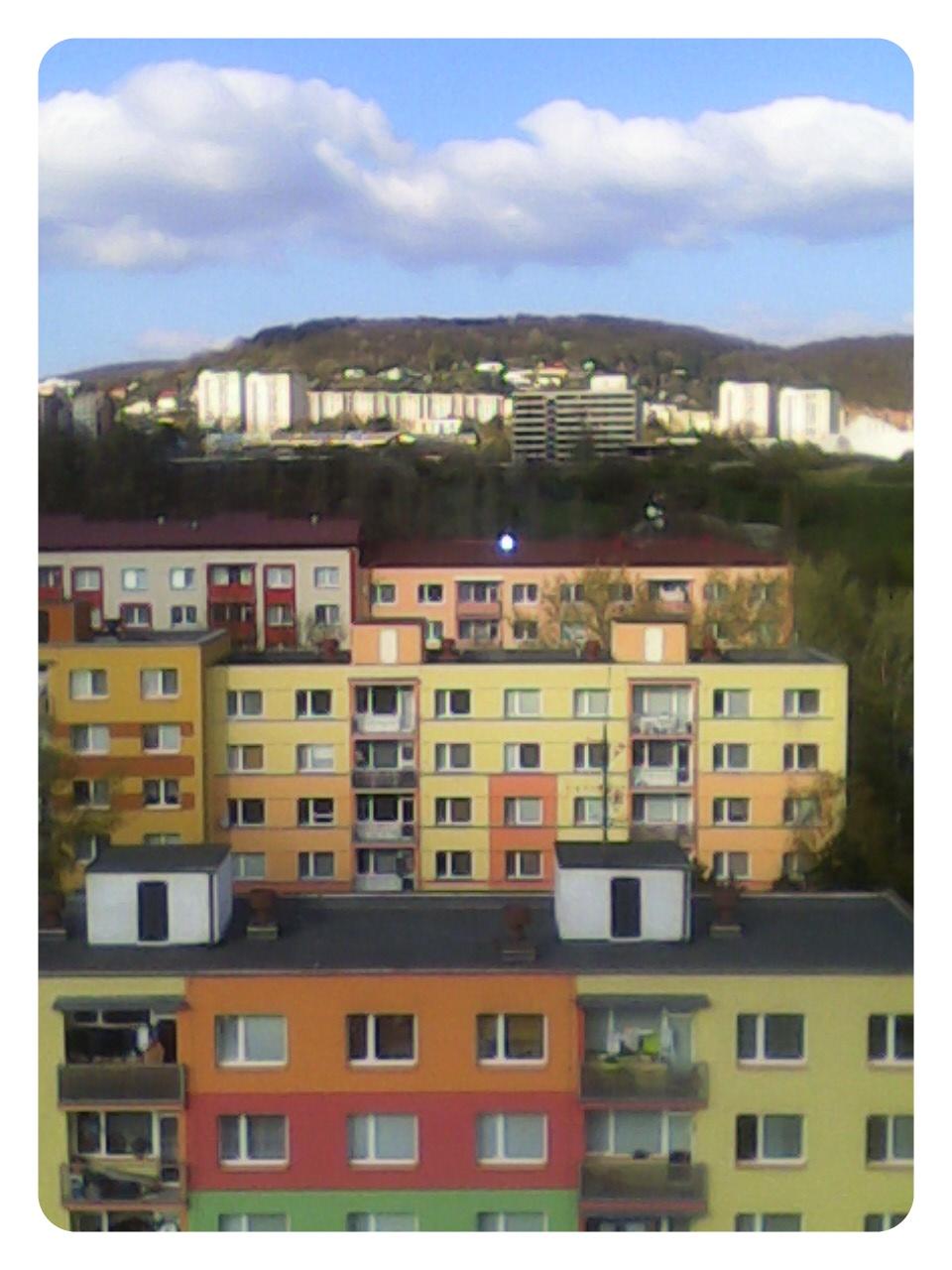 pohledy od nás z věžáku,z našich oken,všemi směry....