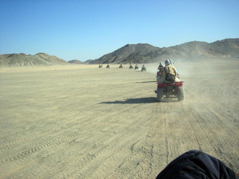 naše jízda po poušti